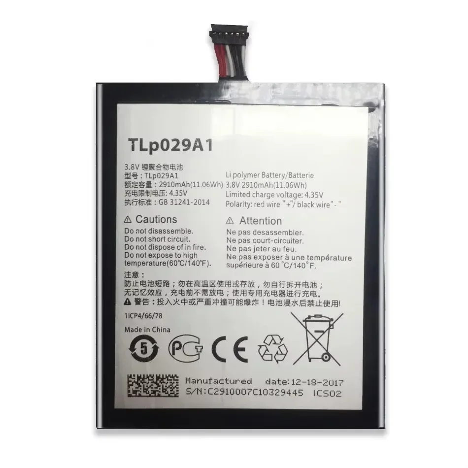Аккумулятор мобильного телефона для Alcatel OneTouch Pop 3 5 &quotOT-5025 OT-5025D TLP029A1 2910 мАч