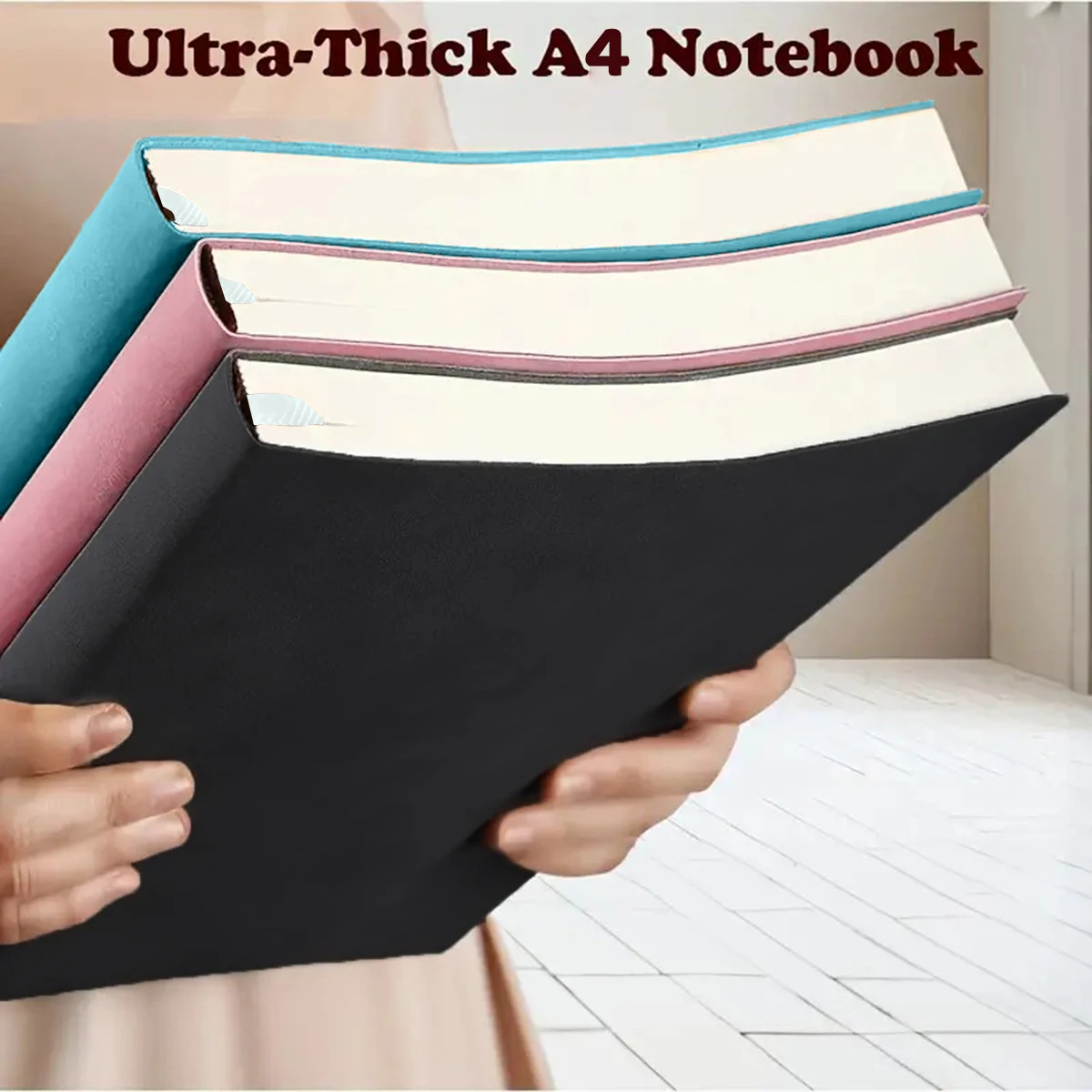 Блокнот формата А4 с обложкой из искусственной кожи для студентов колледжа и