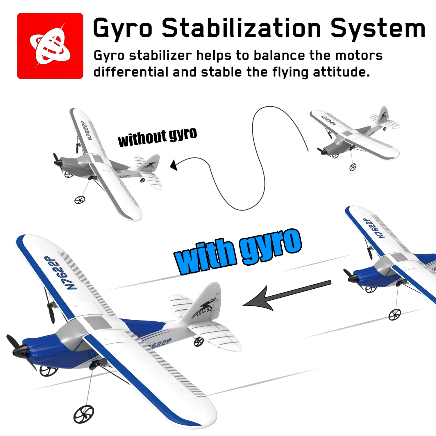 Sport Cub 500 RC Plane One-Key Aerobatic Remote Control Airplane with Xpilot Stabilization System 2.4G 2CH Glider Aircraft 762-2 enlarge