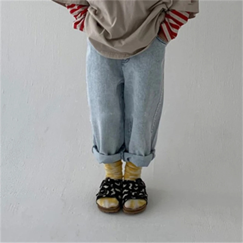 

Kids Pants Children Straight Casual Spring Autumn Elastic Waist LOOSE Full Length Teenage Girls Clothing Kids Clothes Pants