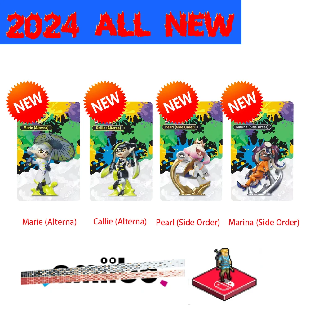 Мини-карты Amiibo Splatoon 3 для Nintendo Switch Pearl + Marina/callie Marie