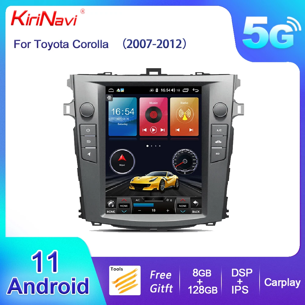 

KiriNavi Vertical Screen Tesla Style 10.4" Android 11 Car Radio For Toyota Corolla Auto GPS Navigation Dvd Multimedia Player 4G