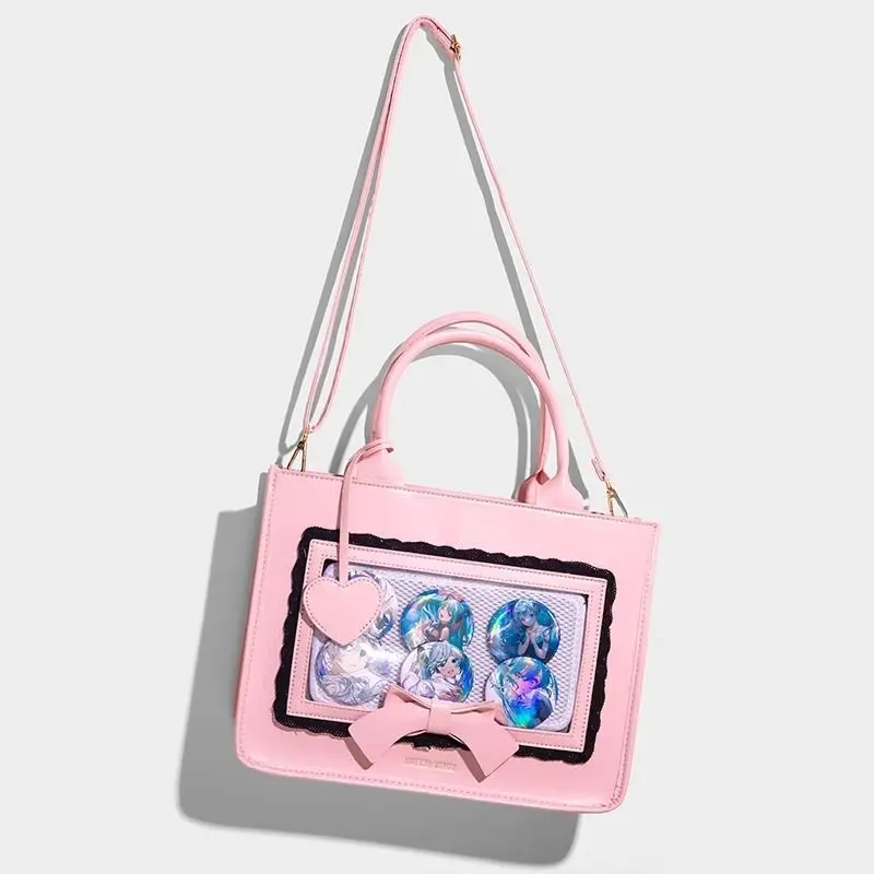 Сумка Ita новинка 2024 летняя Милая прозрачная милая через плечо с розовым дисплеем