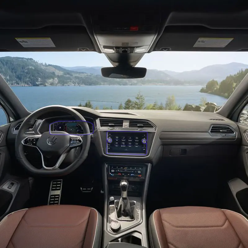 

Для Volkswagen Tiguan 2022 2023 Автомобильная GPS-навигационная пленка ЖК-экран Защитная пленка из закаленного стекла пленка против царапин 8 дюймов