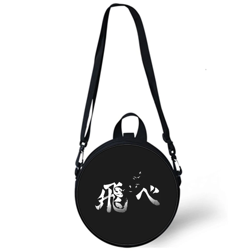 Anime Haikyuu Child kindergarten Bag 3D Print Crossbody Shoulder Bags For School Women Mini Round Bagpacks Rugtas Bag