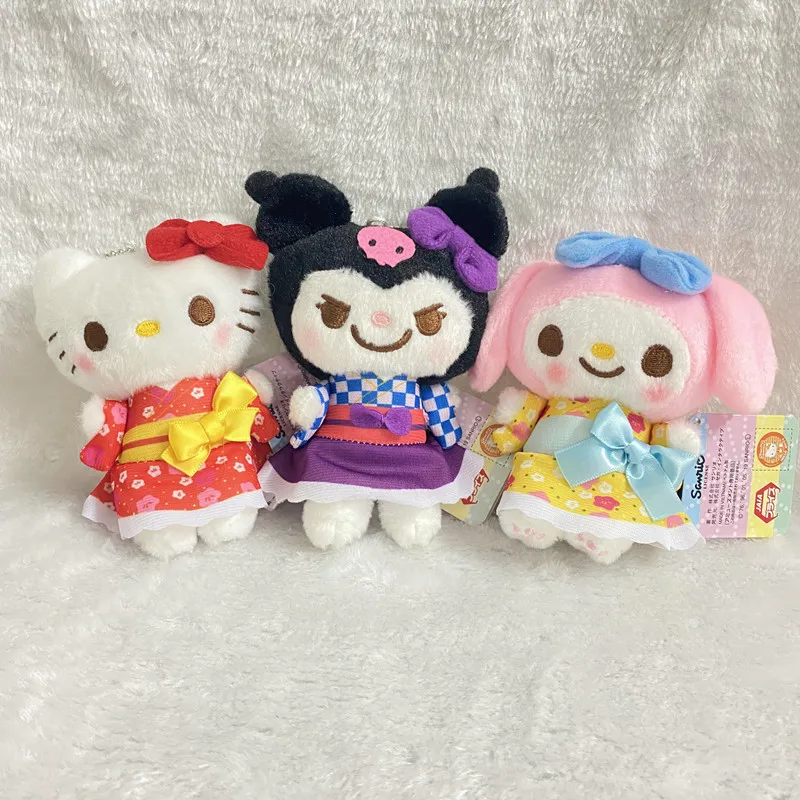 

Sanrio Plush Toys Kawaii Hello Kitty Kuromi Cinnamorol Mymelody Plushie Keychain Hello Kitty peluche Sanrio Soft pendant 10CM