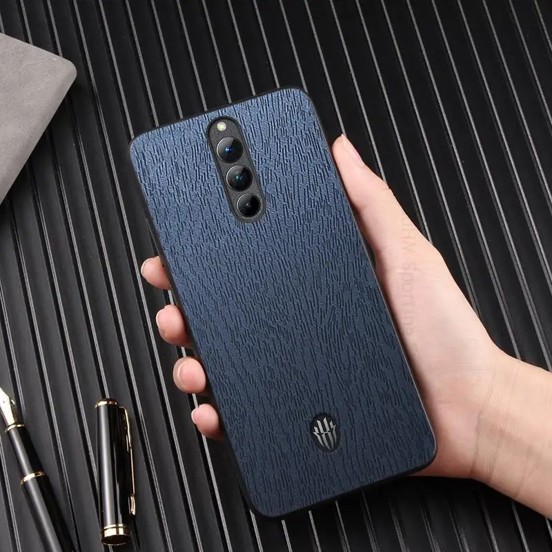 Cases For ZTE nubia Red Magic 8 Pro Plus Wood Texture Leather Phone Case For Nubia Red Magic 8 7 6 8 Pro Ultra Slim Phone Cover