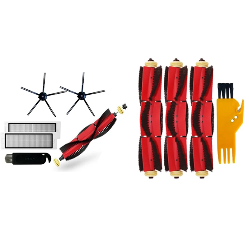 

Съемная основная роликовая щетка + Очищающая щетка для Xiaomi S4 S5 S6 Max S50 S60 E35 E25 и съемная основная щетка