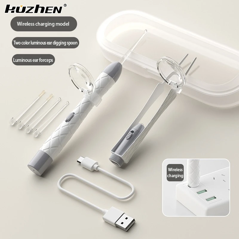 Инструмент для чистки ушей устройство извлечения раннего уха USB перезаряжаемое