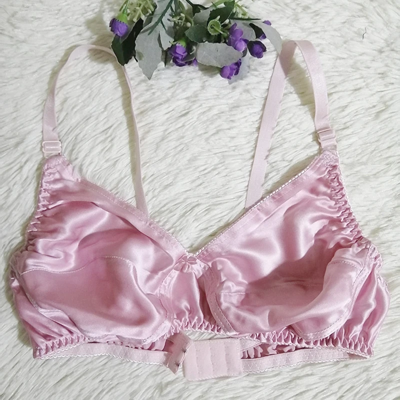 Ультратонкий Шелковый бюстгальтер без косточек, 4-46 размера, 4 цвета, 3/4 чашечки, удобное гладкое Двухрядное женское нижнее белье с пряжкой сзади, бикини Ультратонкий Шелковый бюстгальтер без косточек, 4-46 размера, 4 цвета, 3/4 чашечки, удобное гладкое Двухрядное женское нижнее белье с пряжкой сзади, бикини
