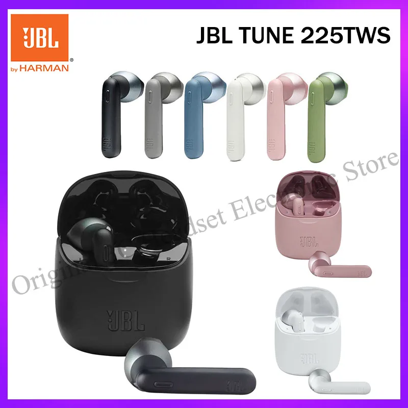 

Original JBL TUNE 225TWS True Wireless Bluetooth Earbud On-Ear Earphone Bass Sound Sports Headset Music Headphones with Mic