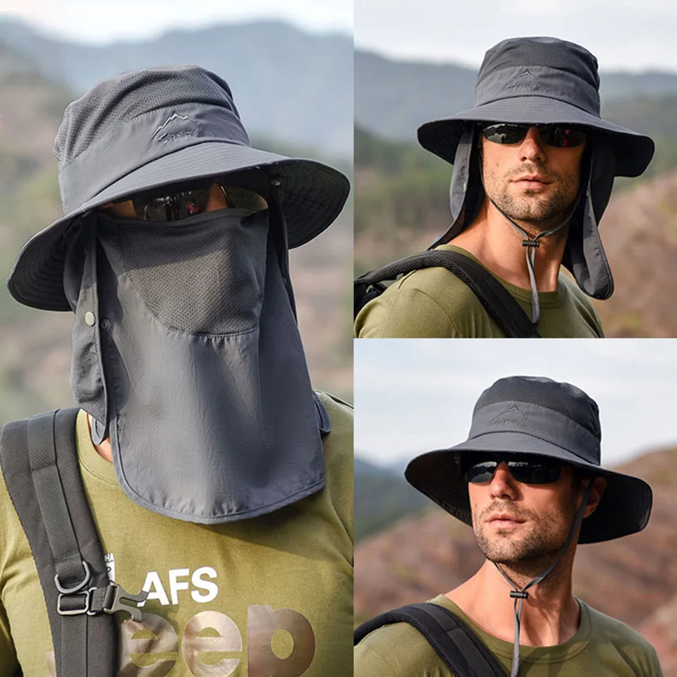 

Fisherman'S Hat Male Sun Hat Outdoor Climbing Fast Drying Sun Visor Hat Fishing Breathable Sun Visor Hat Female Sun Hat A3456
