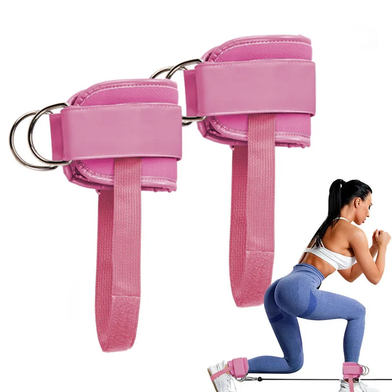 

Machines Straps Padded Double Cuffs 1pair Extensions For Fitness Workouts Straps Leg D-ring Ankle Cable Gym Ankle For Ankle