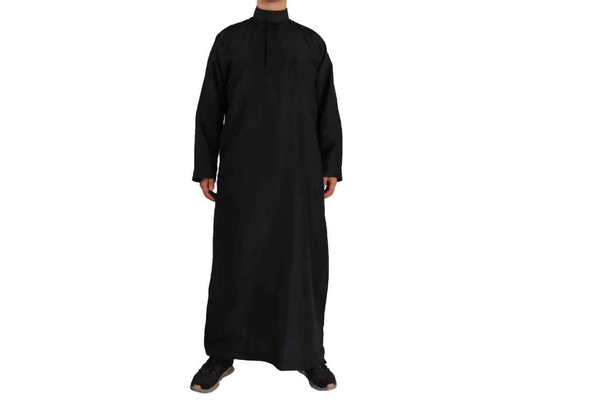 Muslim Fashion Muslim Middle East Men Long Sleeve Arab Crew Neck Islamic Solid Color Kaftan Maxi Dubai Long Jubba Thobe Abaya