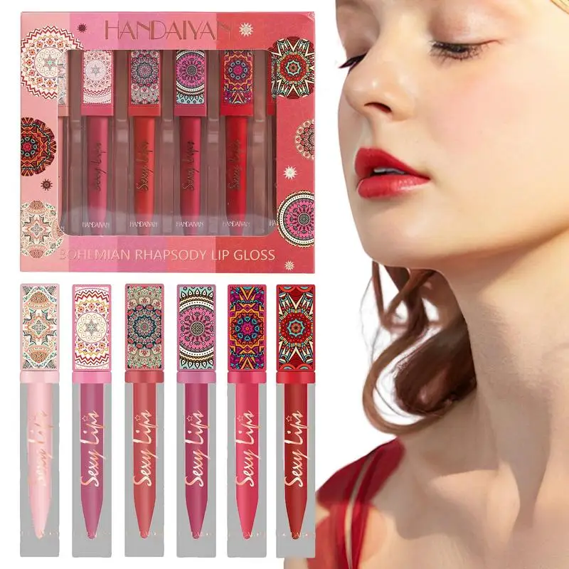 

Набор губной помады, стойкие к поту, 24 часа, Жидкие помады | Набор нюдовых матовых помад для свиданий, летних вечеринок, маскарада