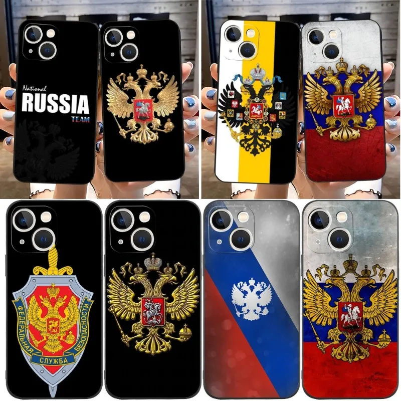 Russian Flag Phone Case For Iphone 12 Pro Max 11 13 Xr X Xs Mini Pro Max For 6 6s 7 8 Plus Funda Shell Cover Mobile Phone Bag