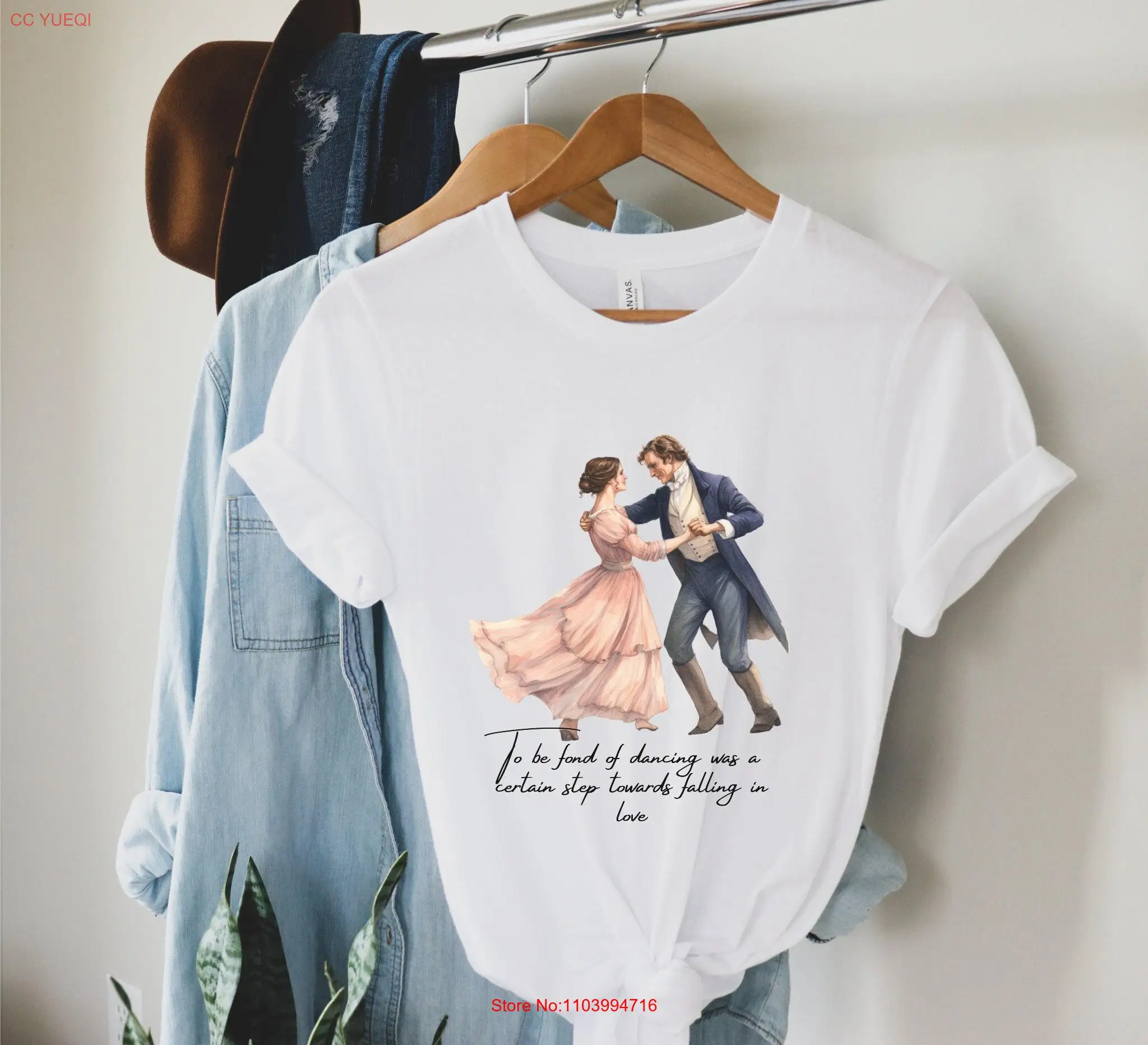 Женская футболка Jane Austen Aus Pride и предубеждение с длинными или короткими рукавами