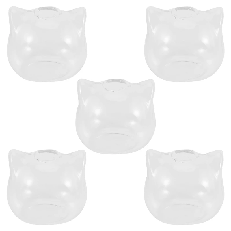 

5X Cat Shaped Glass Vase Hydroponic Plant Flower Vase Terrarium Container Pot Decor Art Gift
