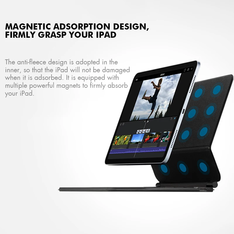 Для клавиатуры Magic Backlight для iPad 12 9 2021 2020 2018 Pro 11 - Air 5 4 клавиатура smart folio |