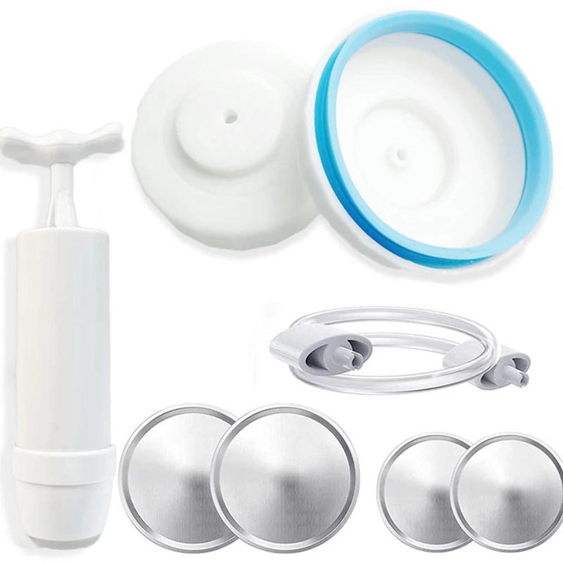 

Mason Jar Vacuum Sealer,Jar Sealer Kit For Foodsaver Vacuum Sealer With Accessory Hose For Wide,Regular Mouth Mason Jars