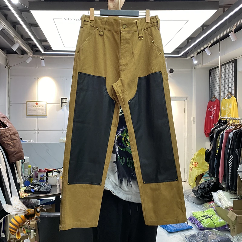 New Patchwork Cargo Pants Men Women High Quality Joggers High Street Slightly Loose Pants Trousers