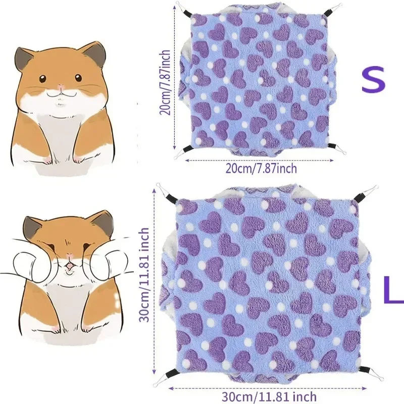 Гамак для хомяка подвесная кровать маленьких домашних животных двойная теплая