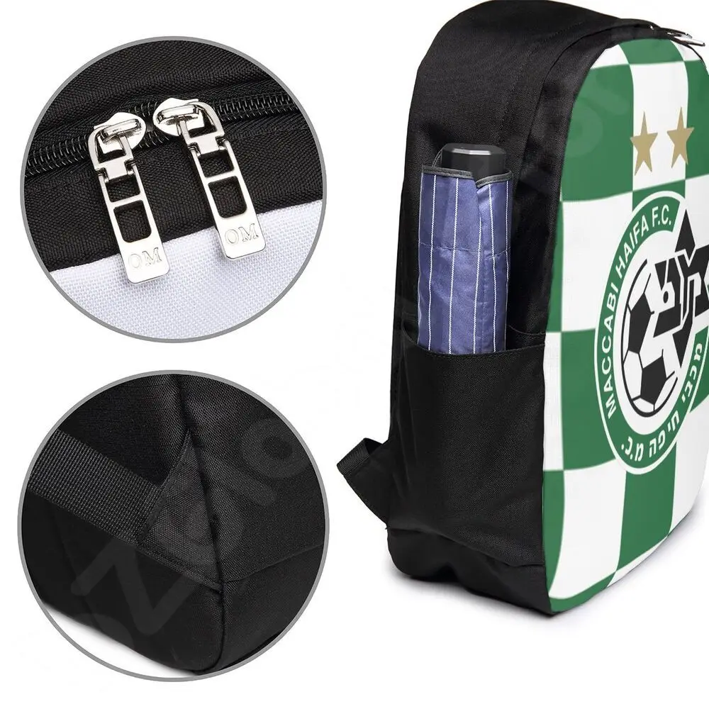 Maccabi Haifa Fc Travel Laptop Backpack Bookbag with USB Port College School Computer Bag for Women Men Student School Bag