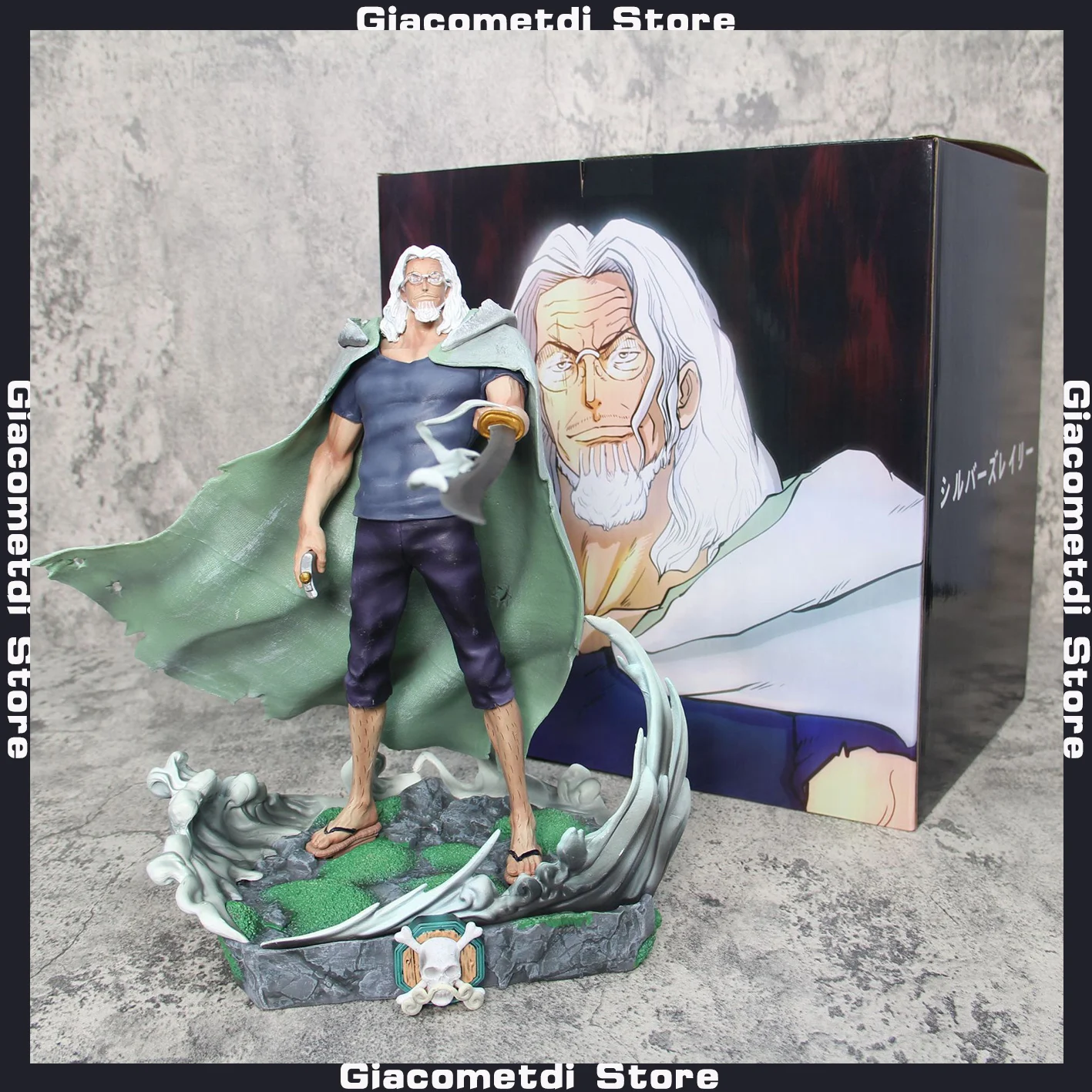 

32cm One Piece Anime Figure Creator X Silvers Rayleigh Action Figure Luffy Master Rayleigh Figure Figurine Toys Children's gifts