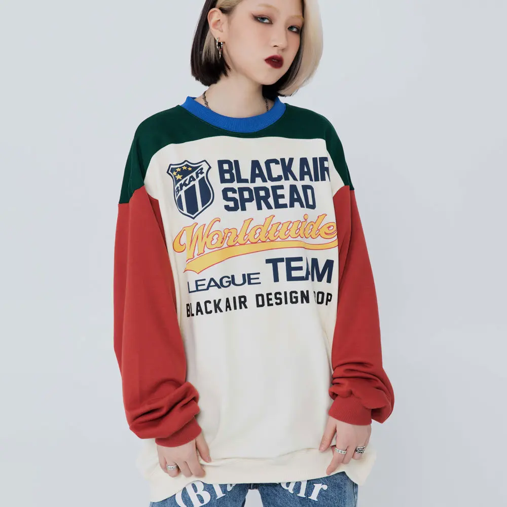 

Oversize Sweatshirt Clothes for Women Vintage Foaming Letters Print Cotton Top Streetwear Harajuku Casual Pullover Sweatshirts