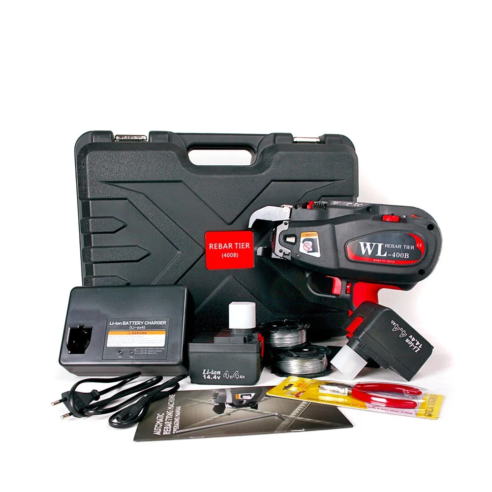 

High capacity efficient 40mm rechargeable automatic rebar tying machine rebar tier tool kit