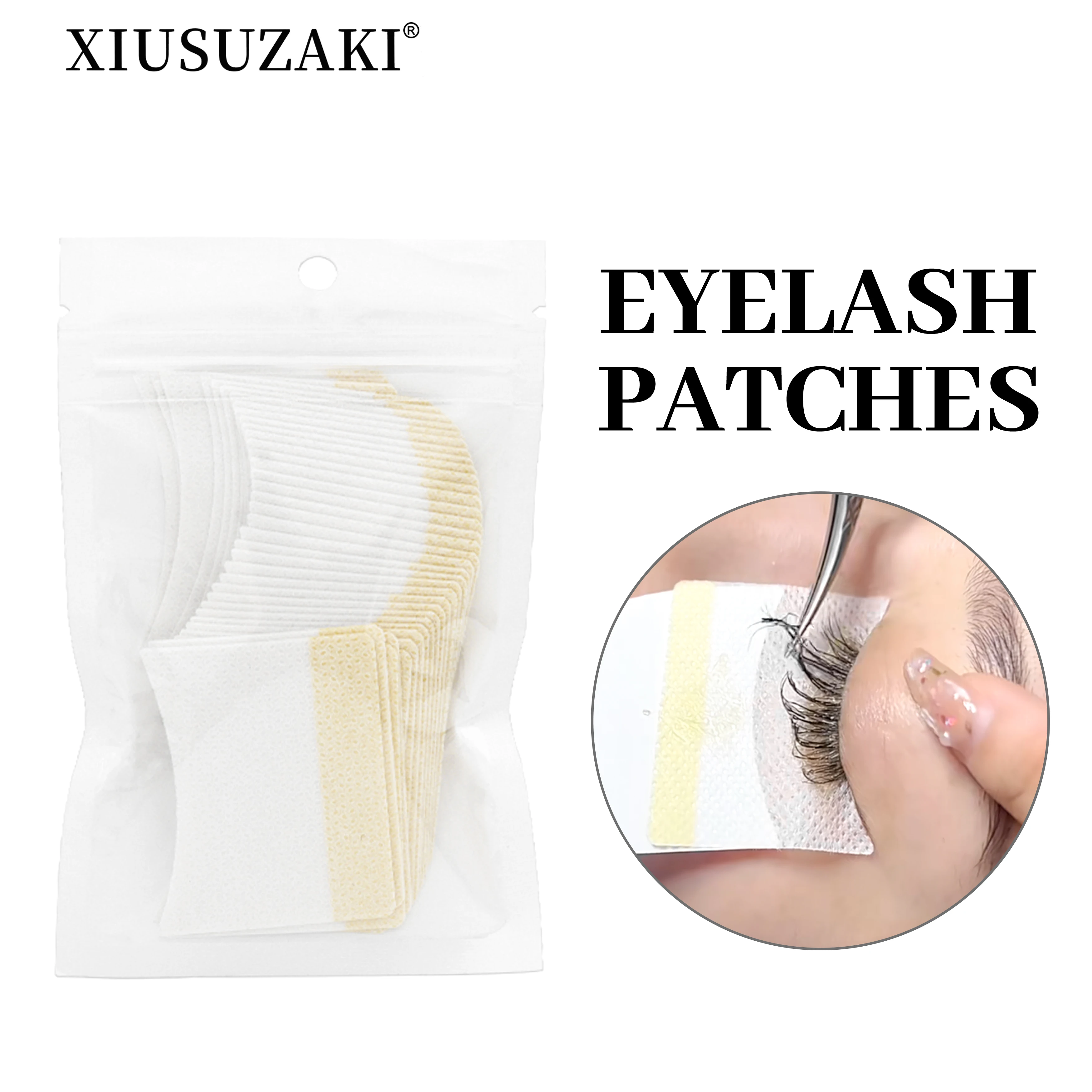 

XIUSUZAKI 40pcs Cotton Disposable Under Eyelash Pad False Eyelashes Extension for Removing Grafting Eyelash Makeup Tools