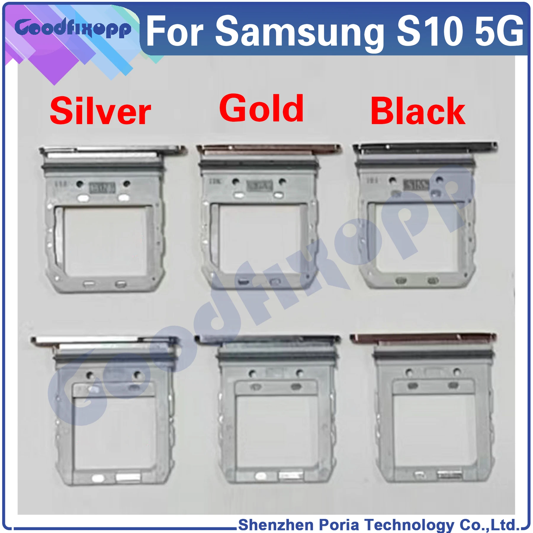 

For Samsung Galaxy S10 5G SM-G977 G977 SIM Card Tray Slot Holder Adapter Socket Parts Sim Tray Holder