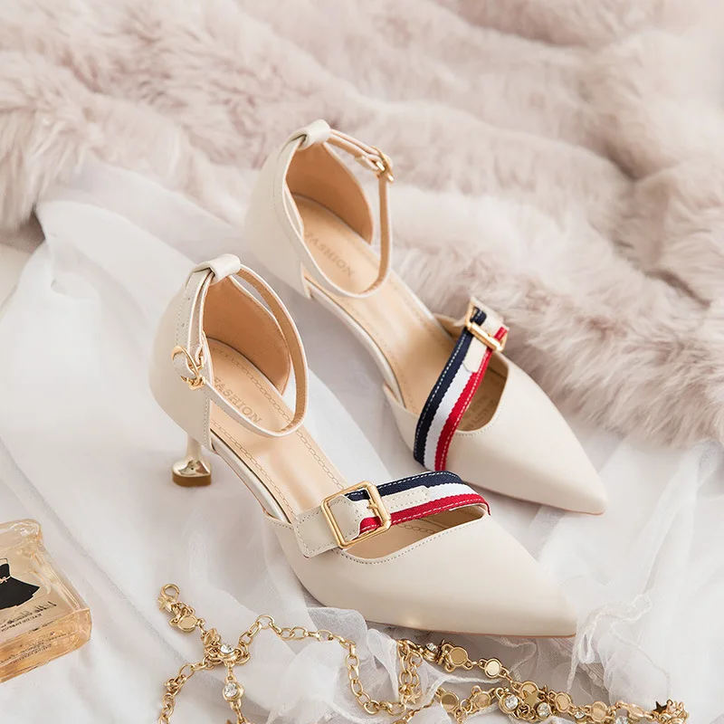 

Summer new women's designer Baotou hollow fashion fashion high-heeled sandals women comfortable stiletto heels women shoes