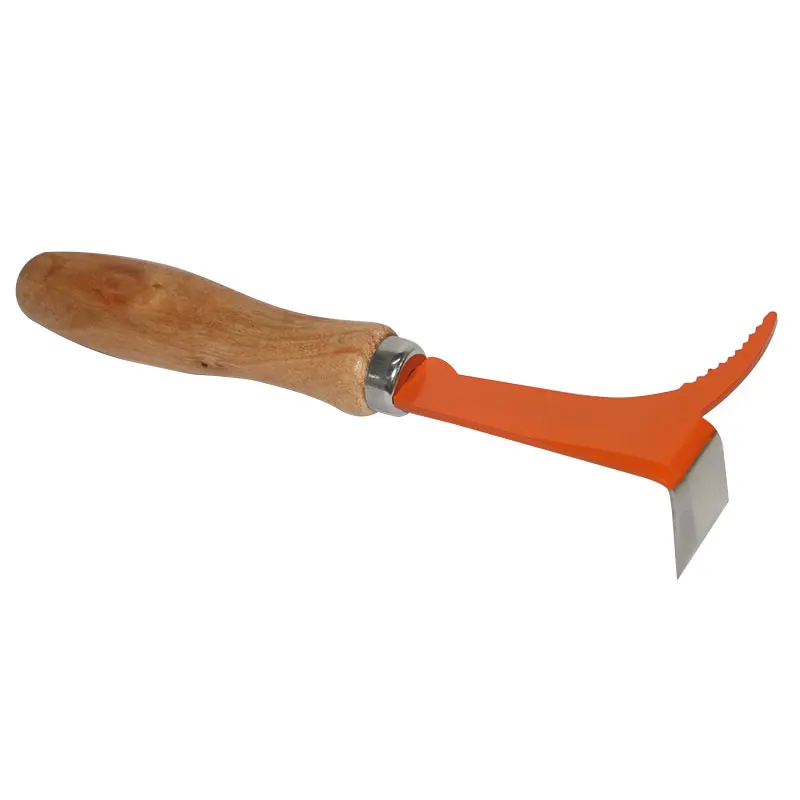 

2PCS Stainless Steel Thumb Type Beehive Scraper Uncapping Fork Knife Wooden Handle Elbow Scraper Hive Cleaning Knife Supplies