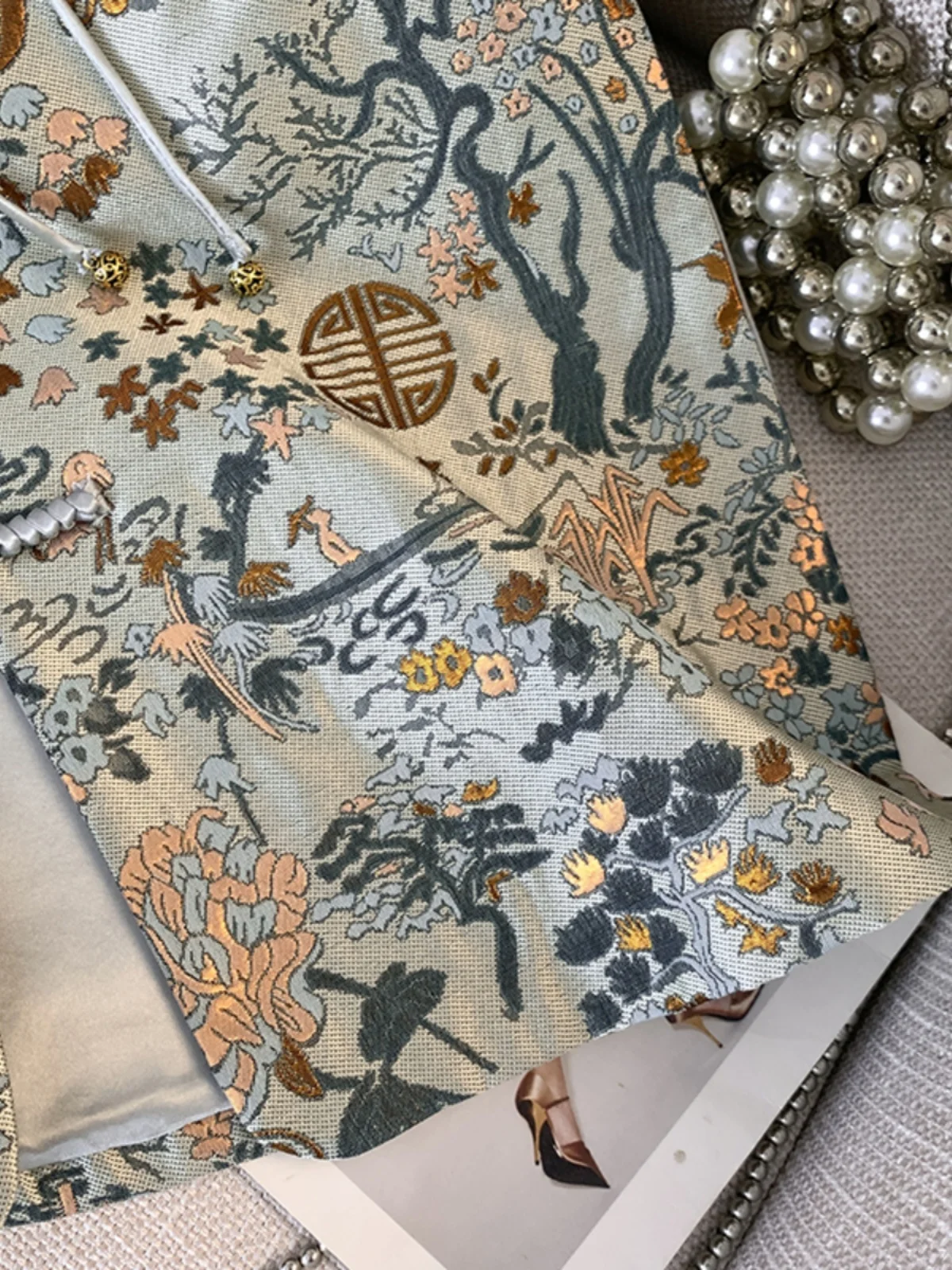 Новый китайский Sle ретро жилет с цветочной пластиной и пряжкой женский