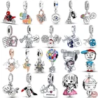 Новинка 2022, оригинальные браслеты из серебра 925 пробы с мотоциклом для мальчиков и девочек, бусина подвеска, браслеты-манжеты в европейском стиле Pandora, изготовление ювелирных изделий своими руками