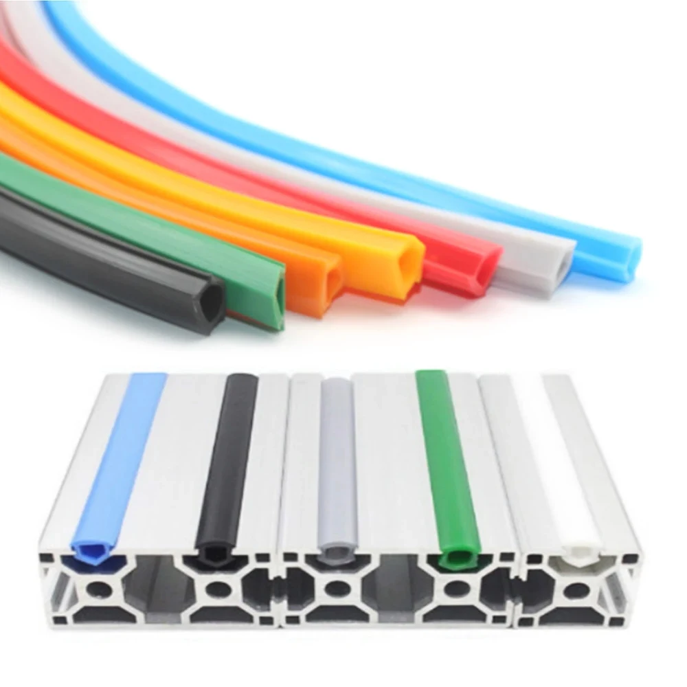 5/10 метров крышка Слота для экструзии 10 20 30 15 серия 6 мм/8 мм плоское уплотнение для 2020 алюминиевого профиля экструзии мягкий держатель панели