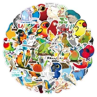103050pcs new cute parrot stickers for childrens toys luggage laptop ipad skateboard phone guitar notebook stickers wholesale