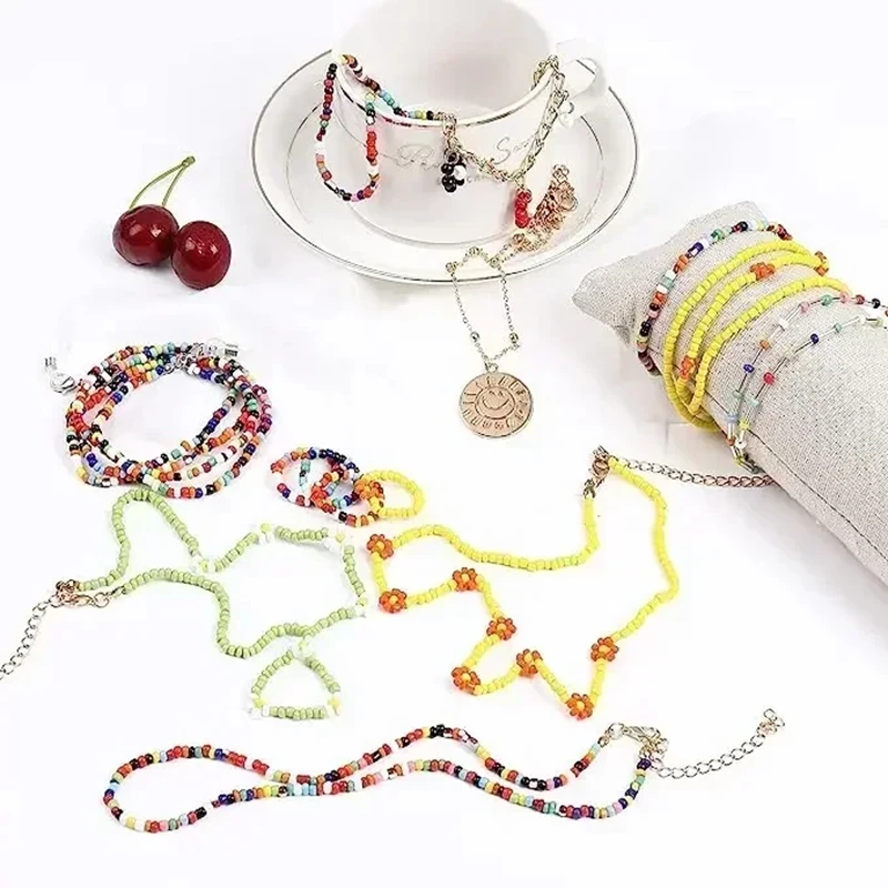 Стеклянные бусины-разделители 2/3/4 мм 15 г/лот