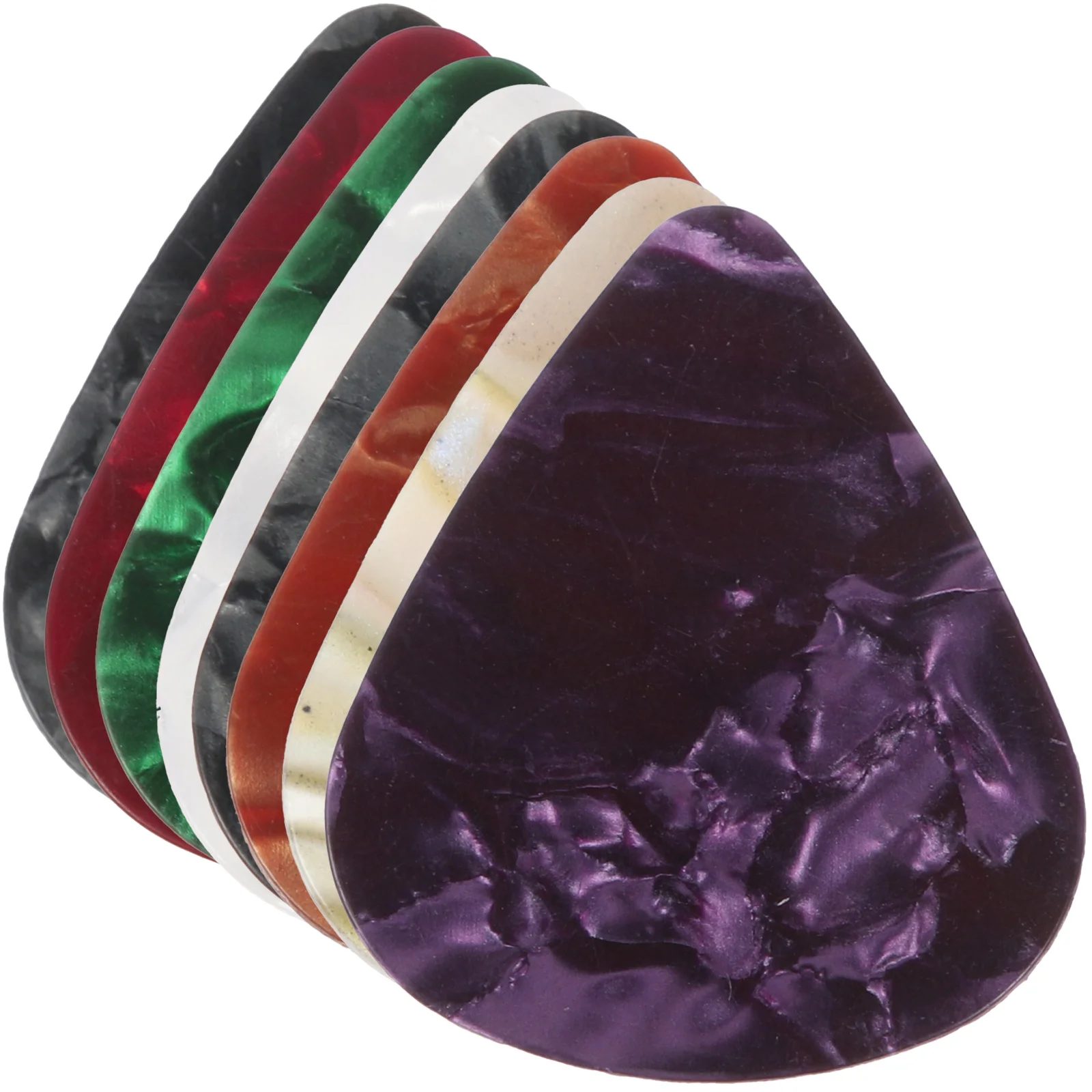 

30 Pcs Colored Guitar Picks Thick Acoustic Electric Bass Accessories Thumb Triangle Celluloid Nylon Accessory