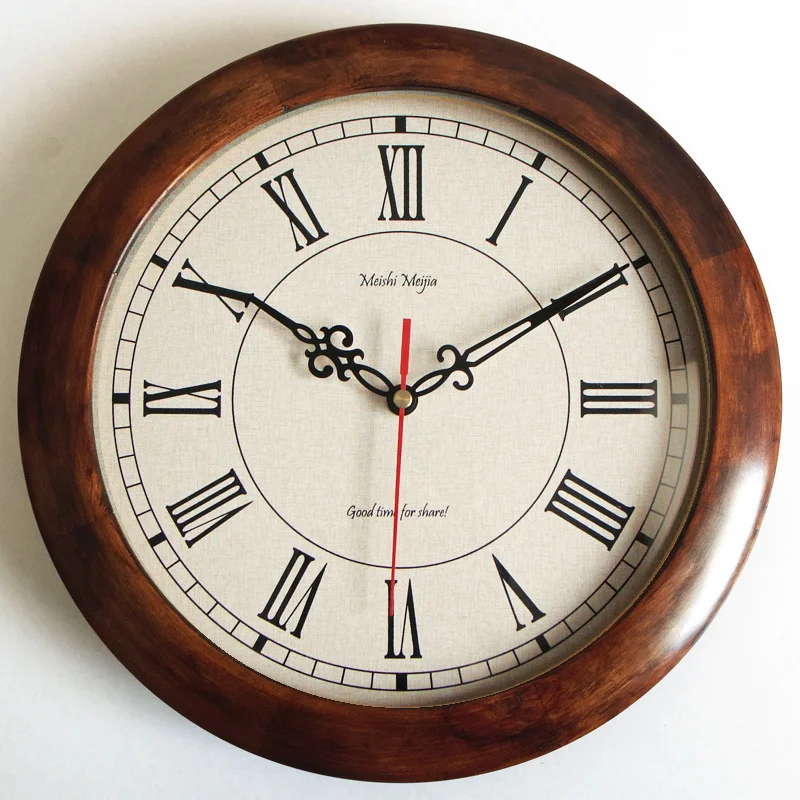 

Style Japanese Vintage Wood Clock Retro Wooden Wall Watches Home Decor Bedroom Silent Living Room Duvar Saati Gift