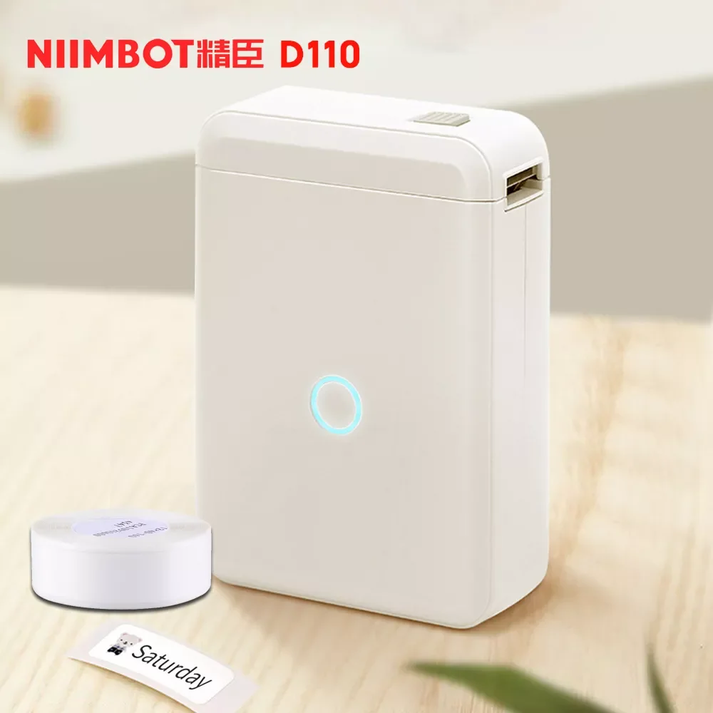 

Niimbot D110 Mini Portable Thermal Label Printer Hangul Wireless Bluetooth Sticker Pocket Printer Home Use Storing Organizing