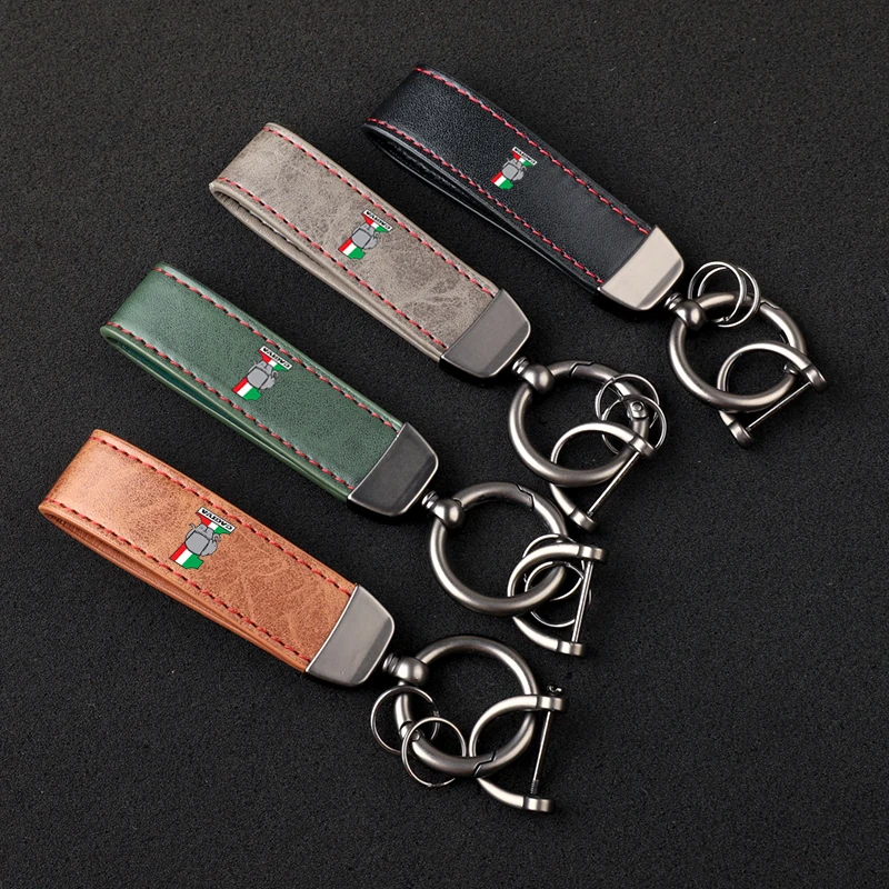 

Premium material leather motorcycle key ring chain for MAXI SET CAGIVA with logo Accessories