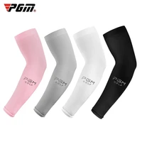 1pair pgm uv cycling golf arm sleeve sun protection 3d sunscreen seamless ice cooling silk sleeve for outdoors sports pgm brand