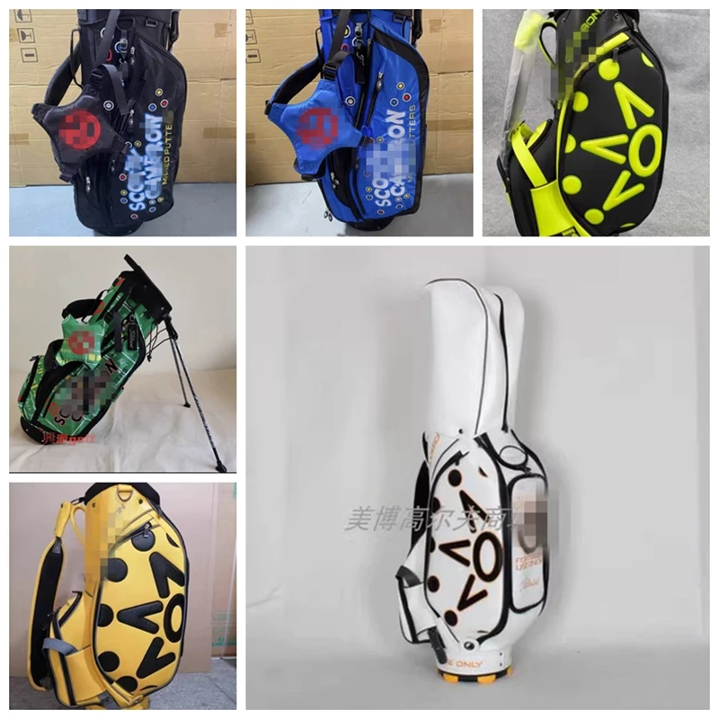 

crown circle T Standard Ball Cart Golf Bag stand bag Cart with Cap Caddy Golf Cart Bag Stuff Golf Stand Tripod Bag