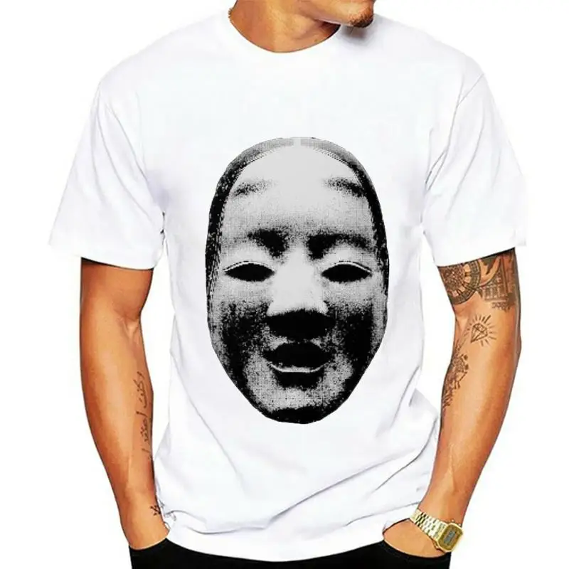 Футболка Noh Mask японская рубашка Ko omote kabuki с японской гейшей напечатанная вручную