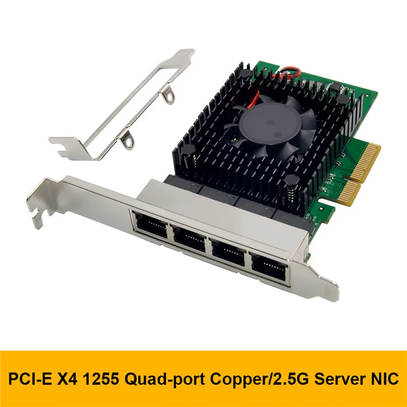

I225-V3 PCI-E X4 Server Network Card 4 Port 2.5G Server Network Card I225 Gigabit Gaming Speed Network Card