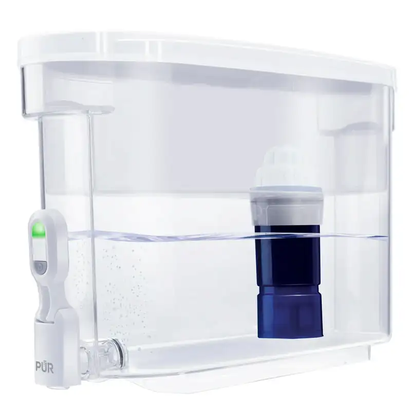 

30 Cup Water Filter Pitcher Dispenser, Blue/White, DS1811Z