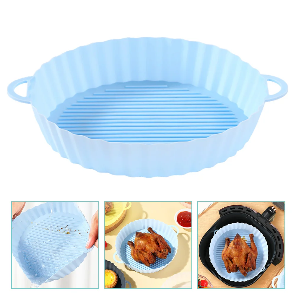 

Air Fryer Silicone Liner Basket Liners Mat Paper Parchment Pot Stick Non Replacement Reusable Mats Steamer Accessories Grill