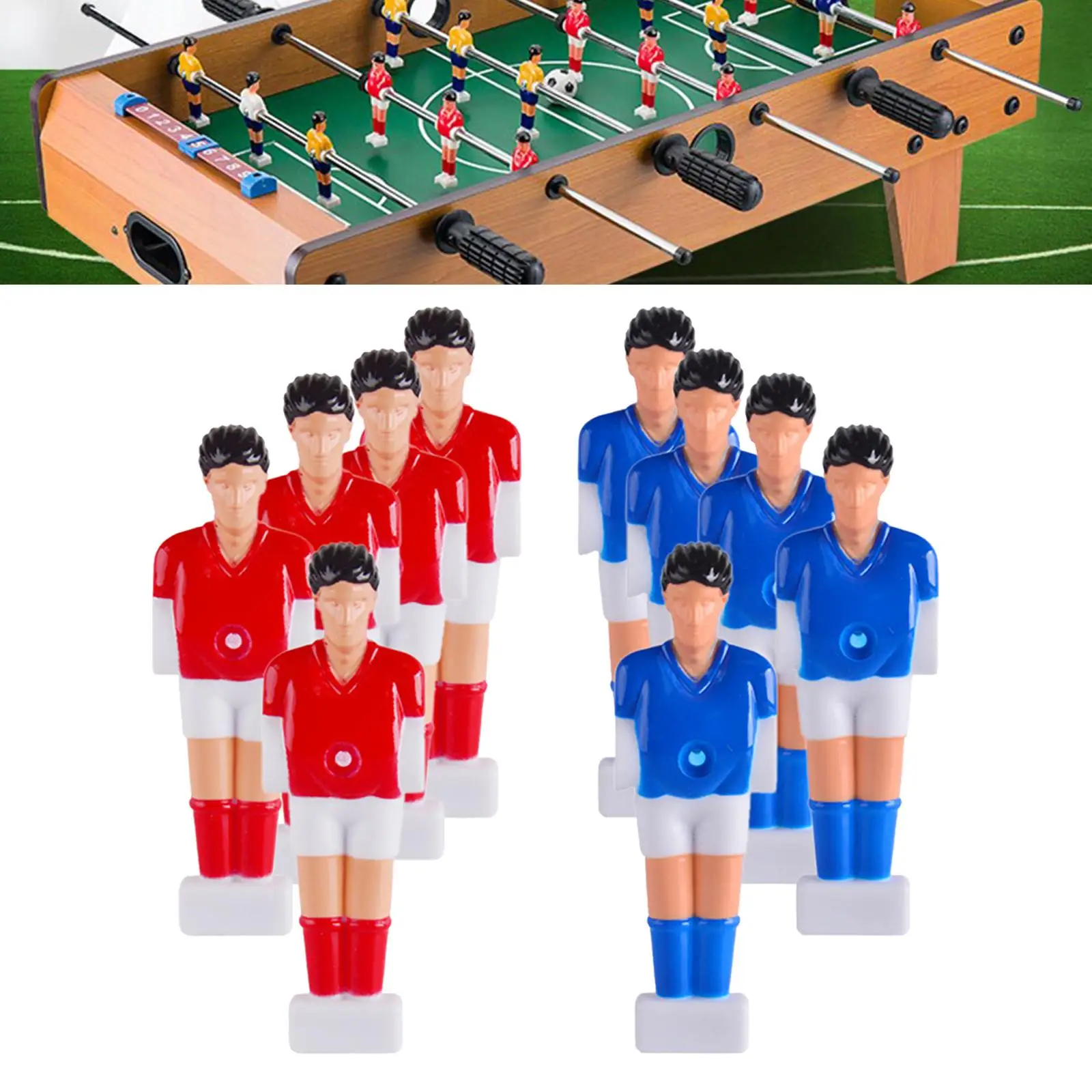 

Plastic Foosball Men Universal Soccer Games 10Pcs Foosball Balls Replacement Foosball Player Foosball Replacement Players